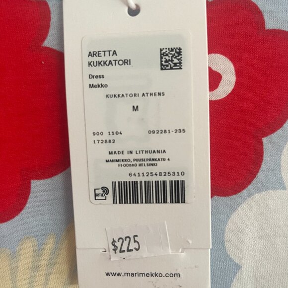 NWT Marimekko arreta kukkatori jersey dress - Picture 6 of 6